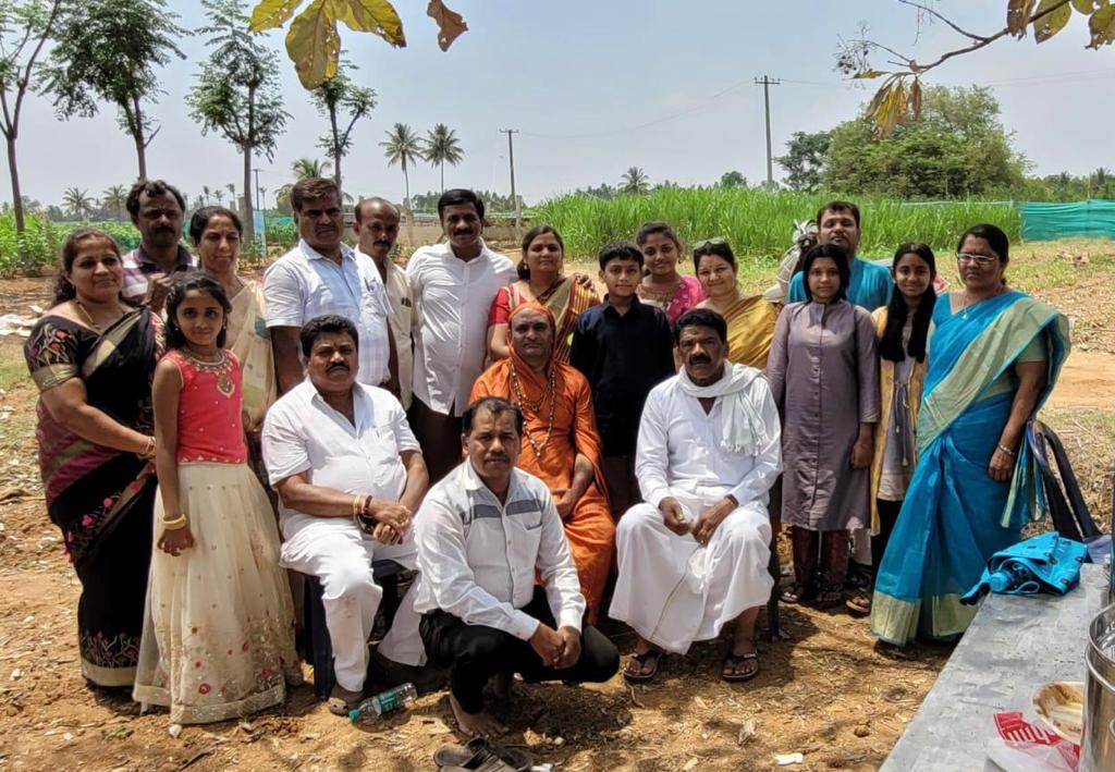 Community gathered for the Devanhalli school groundbreaking